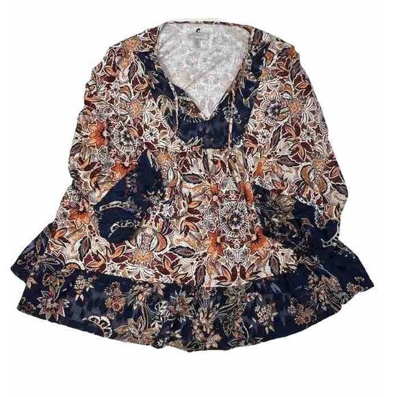 Cupio Floral Women Blouse Tunic Top Women's Size 3X - Picture 1 of 7
